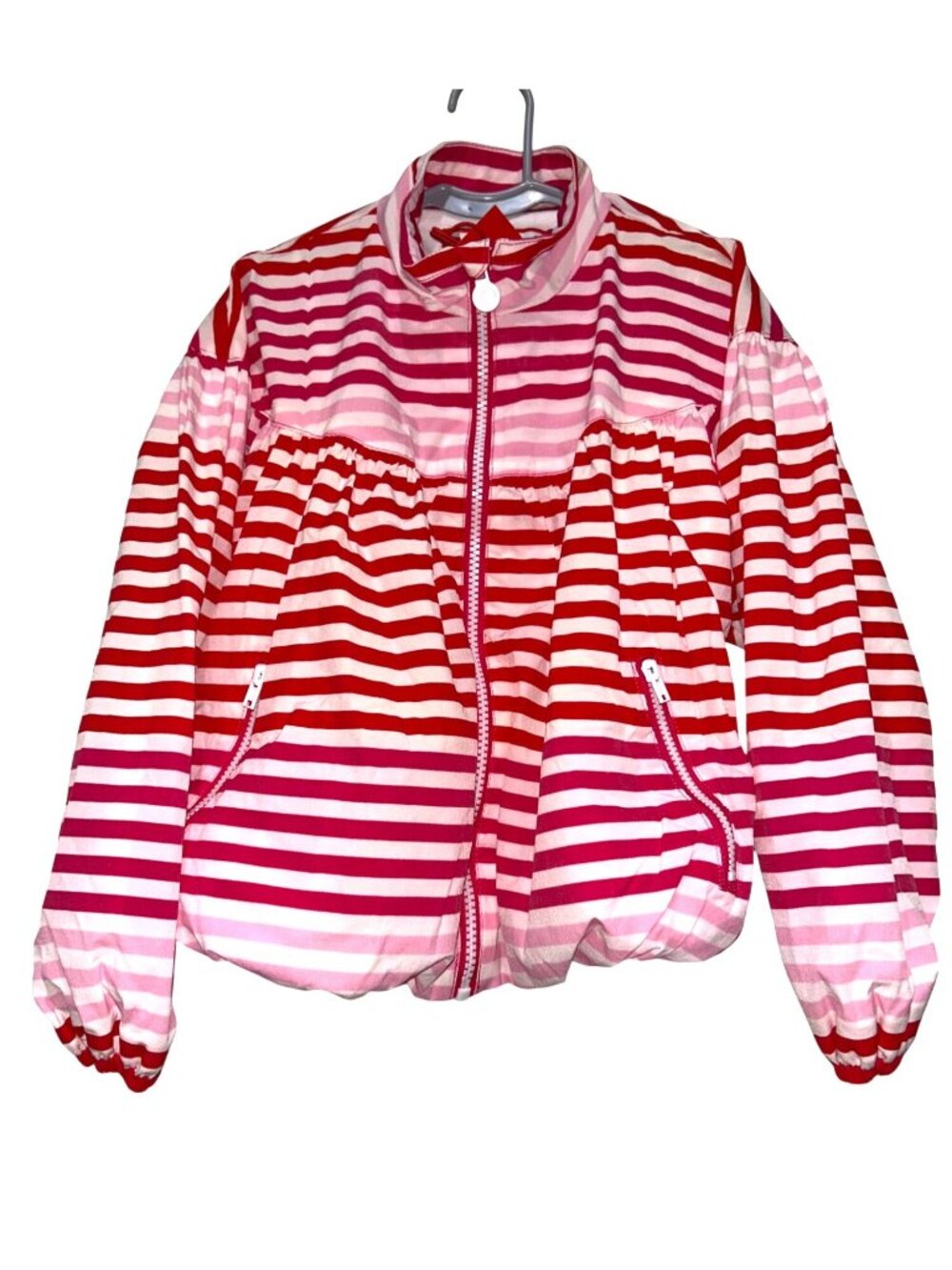 NWT Hunter for Target Girls Striped Windbreaker Jacket Pink & Red Size 6/6X NWT